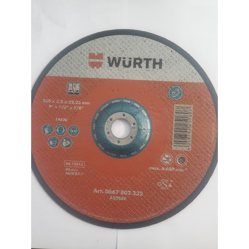 Disque à tronçonner métal 125 mm - WURTH