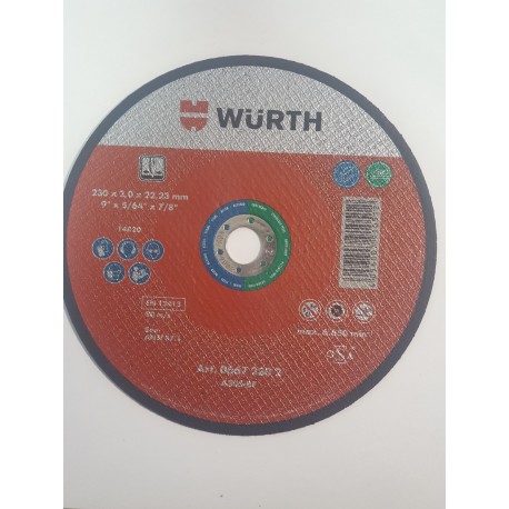 Disque de coupe Wurth  230 x 2 x22.23